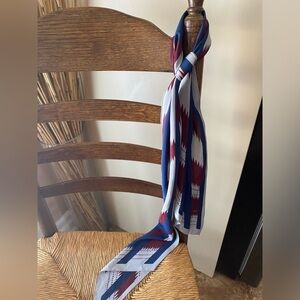 Vintage USNA Silk Red White Navy Scarf or Hair Tie Head Scarf